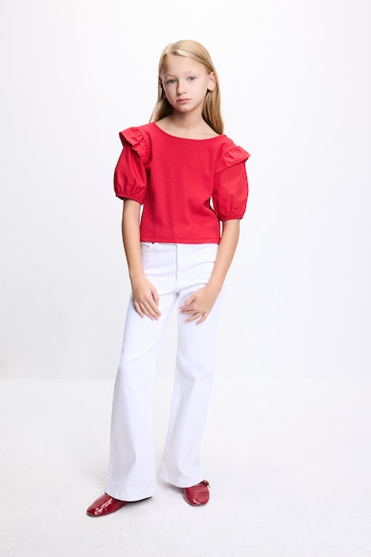Girl Ribbed Ribbed T-Shirt