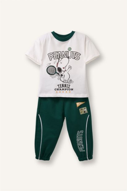 2 piece Regular Fit Crew Neck Snoopy Licensed Set