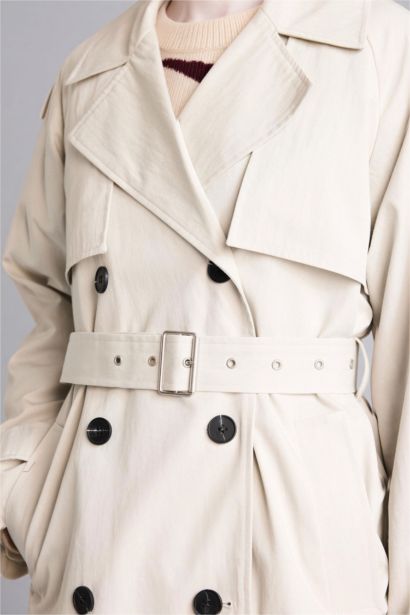 Regular Fit Twill Trenchcoat