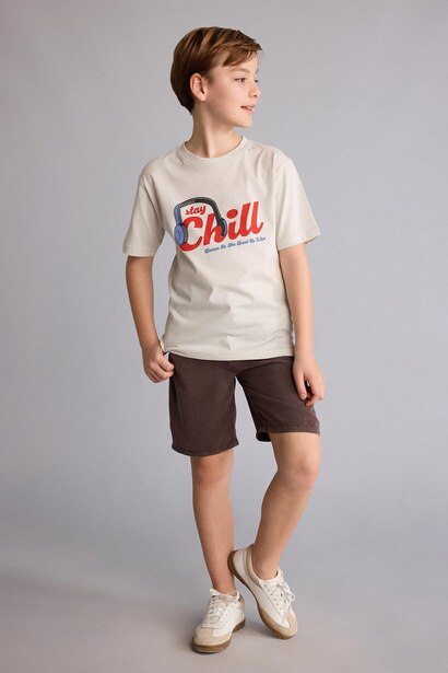 Boy Regular Fit Printed Short Sleeve T-Shirt