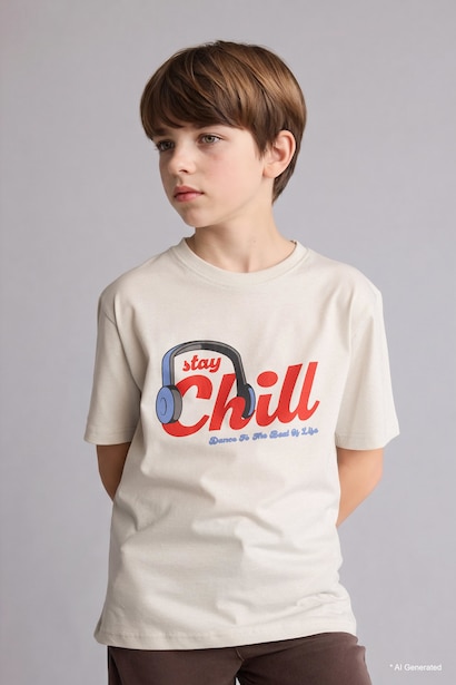 Boy Regular Fit Printed Short Sleeve T-Shirt