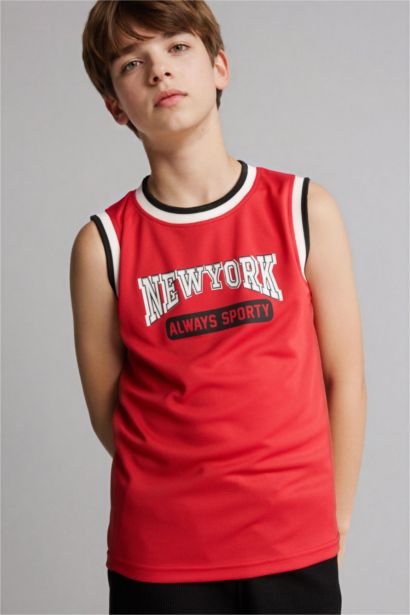 Boy Regular Fit Printed Tank Top