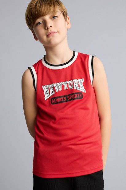 Boy Regular Fit Printed Tank Top
