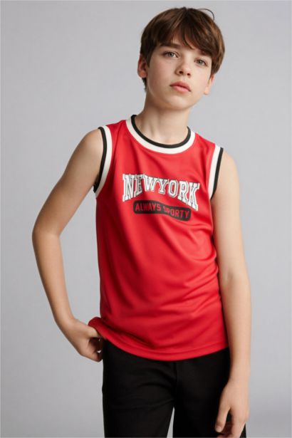 Boy Regular Fit Printed Tank Top