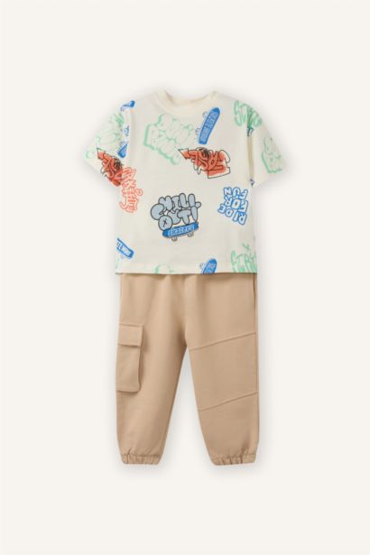 Baby Boy Skateboard Print 2 Piece Set