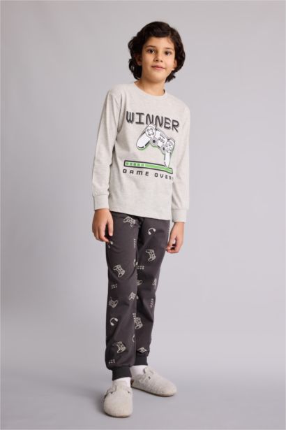 طقم بيجاما ولادي قصة عادية - قطعتين