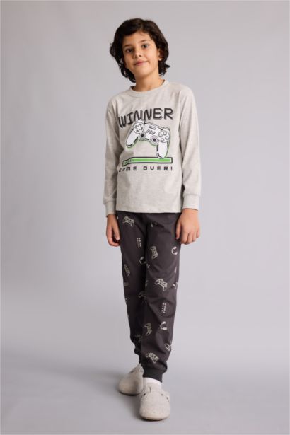 طقم بيجاما ولادي قصة عادية - قطعتين