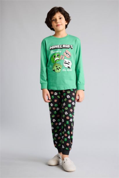 Minecraft Regular Fıt 2'li Pijama Takımı Erkek Çocuk