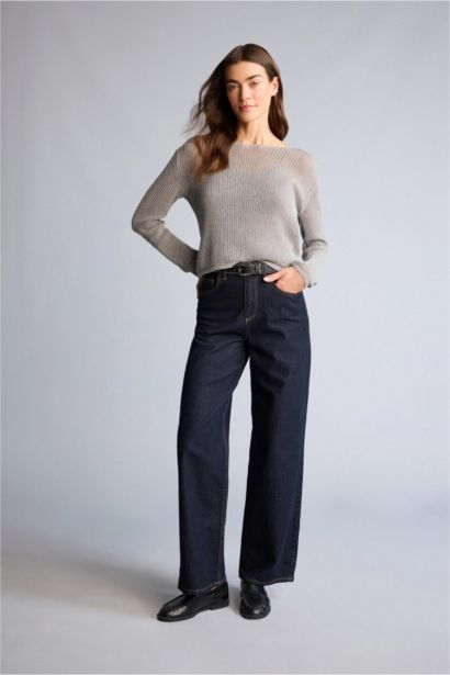 Oversize Fit Boat Collar Pullover