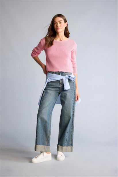 Oversize Fit Boat Collar Pullover