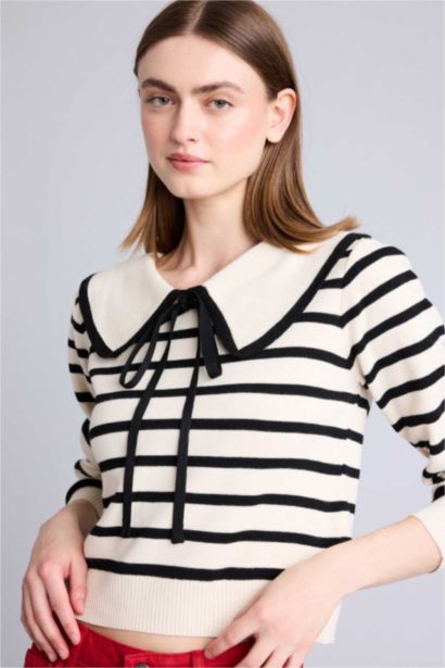 Полосатый джемпер Slim Fit