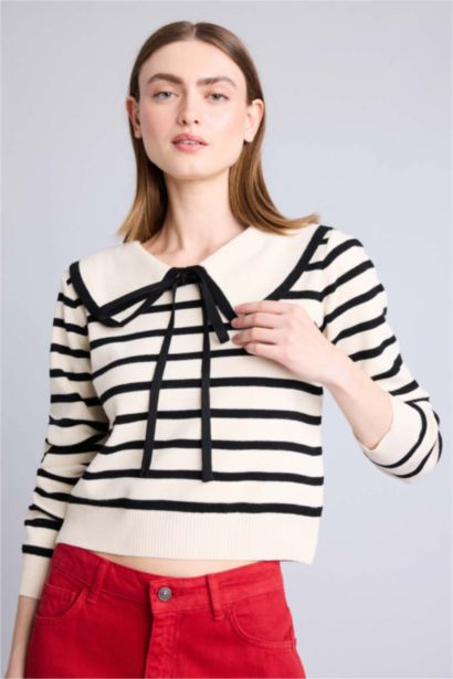 Полосатый джемпер Slim Fit