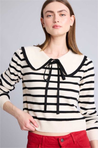 Полосатый джемпер Slim Fit