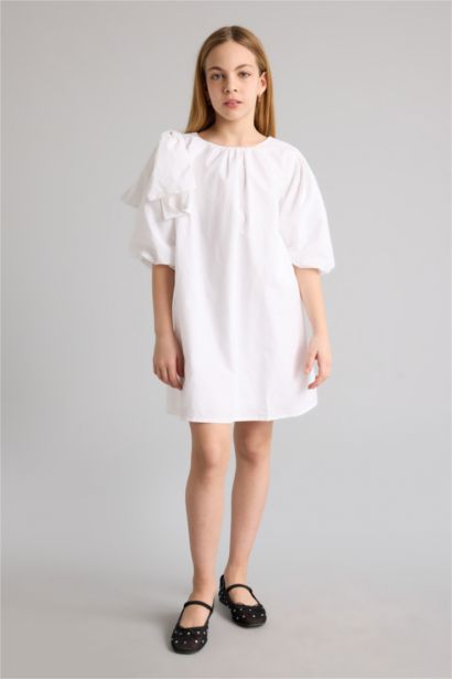 Regular Fit Short Sleeve Woven Dress