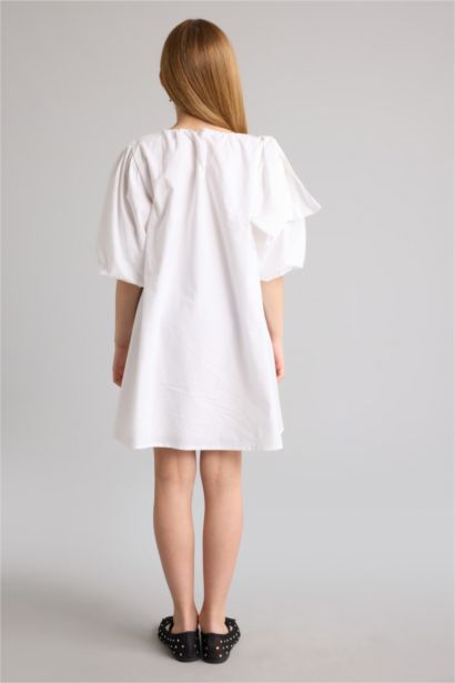 Regular Fit Short Sleeve Woven Dress