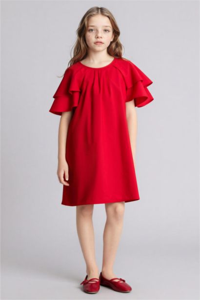 Short Sleeve Woven Dress