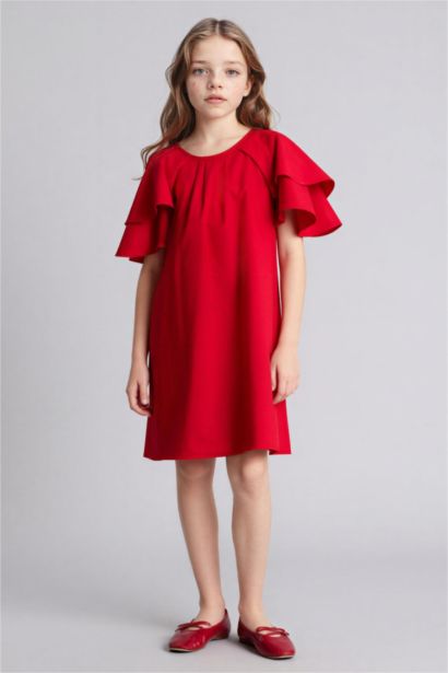 Short Sleeve Woven Dress
