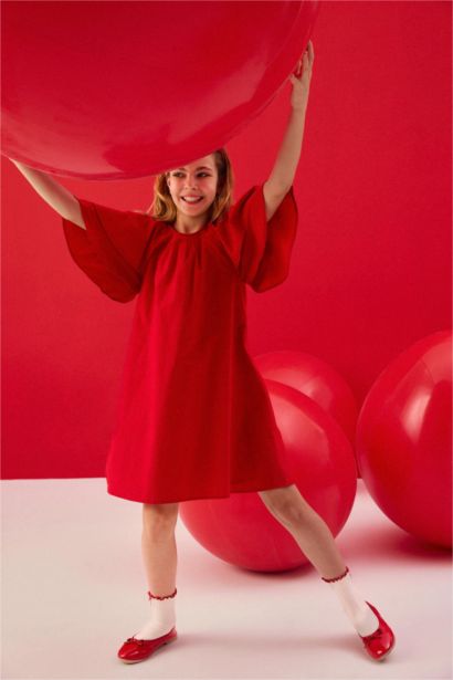 Pamuklu Elbise Kız Çocuk