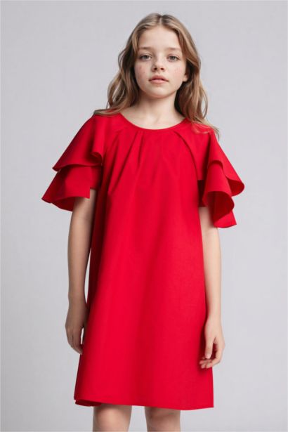 Short Sleeve Woven Dress