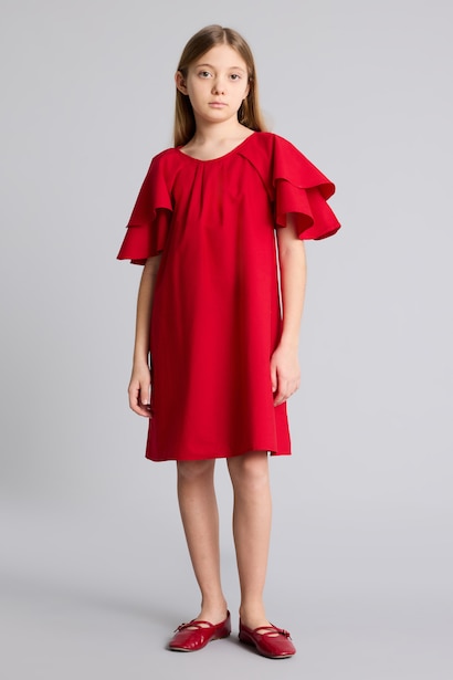 Girl Short Sleeve Woven Dress