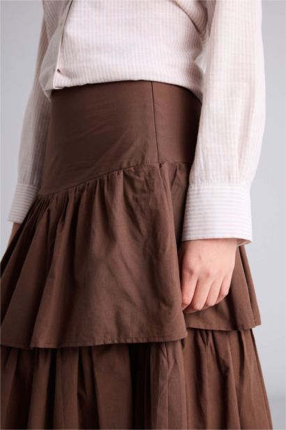 A Cut Voile Maxi Skirt