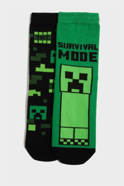 Mınecraft Baskılı 2'li Pamuklu Erkek Çocuk