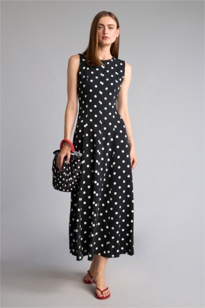 Twill Midi Dress