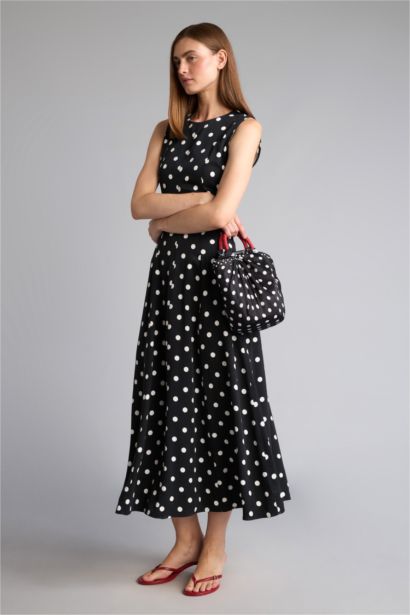 Twill Midi Dress
