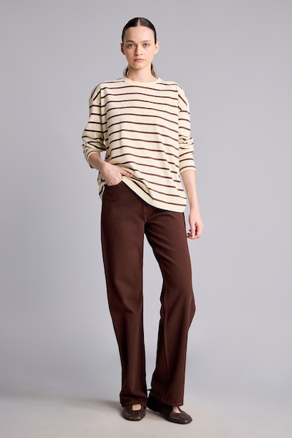 Straight Fit Düz Paça Gabardin Pantolon