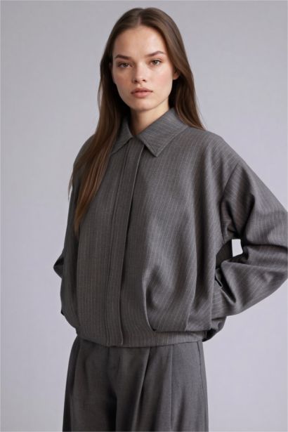 Gömlek Yaka Blazer Ceket