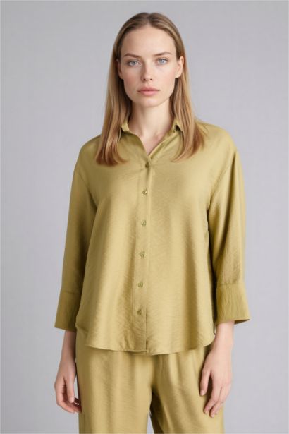 قميص ردن طويل قصة عادية