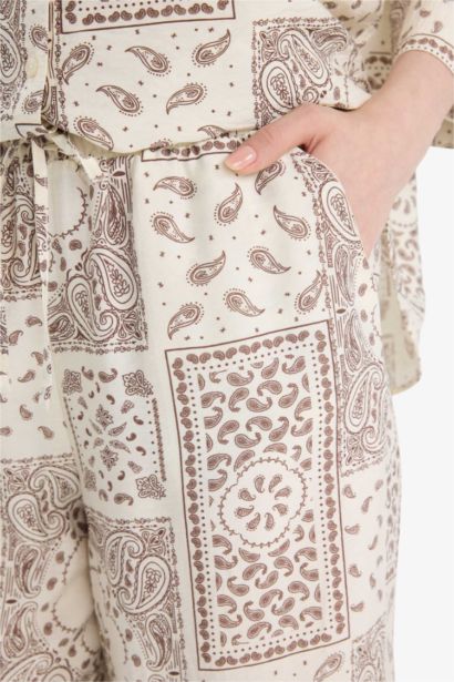 Printed Regular Hem Trousers