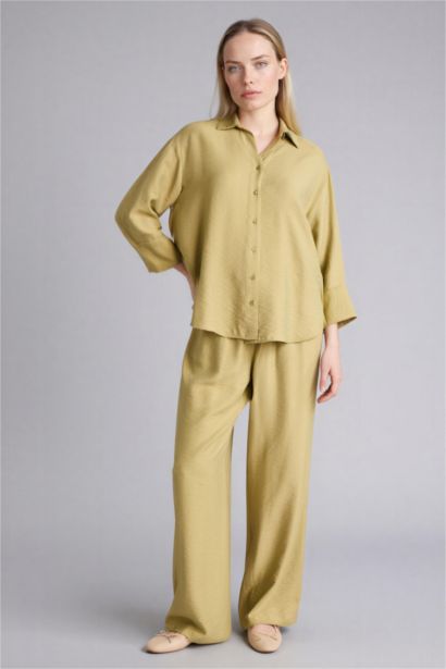 بنطرون قصة مستقيمة برجل عادي