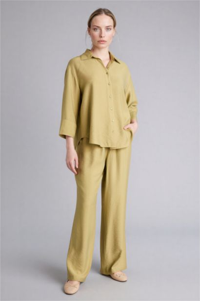 بنطرون قصة مستقيمة برجل عادي