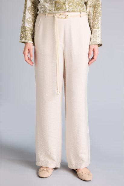 Regular Fit Wide Leg Trousers