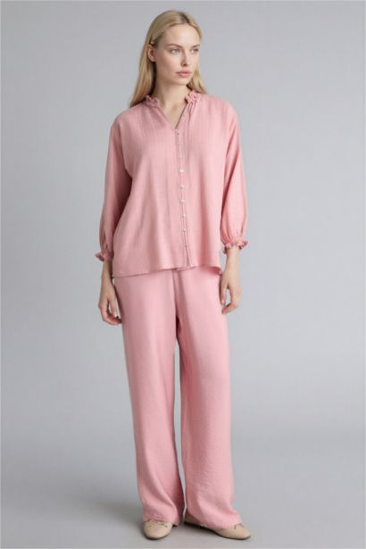 Straight Fit Regular Hem Trousers