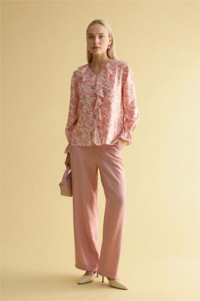 Straight Fit Straight Leg Trousers