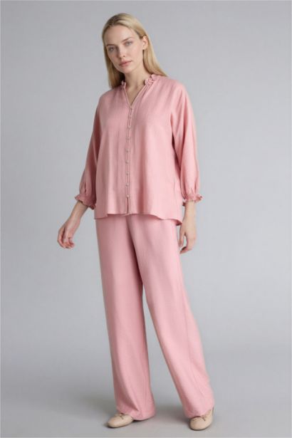 Straight Fit Regular Hem Trousers