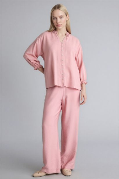 Straight Fit Regular Hem Trousers