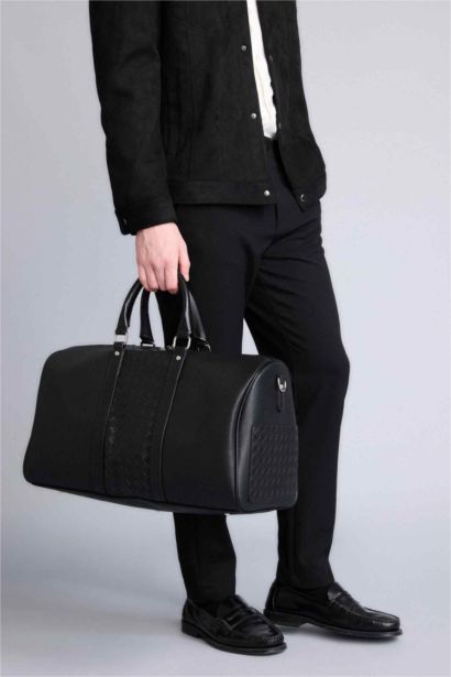 Erkek Suni Deri Spor Ve Seyahat Çantası