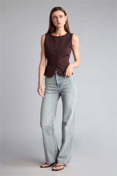 Wide Leg Yüksek Bel Jean Pantolon