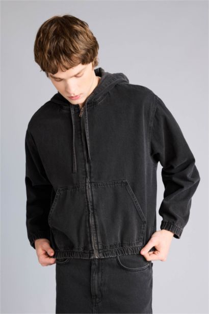 Oversıze Kapüşonlu Pamuklu Ceket