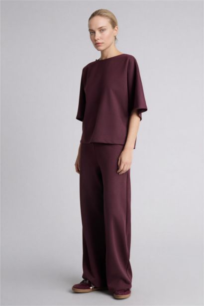 Straight Fit Regular Hem Trousers