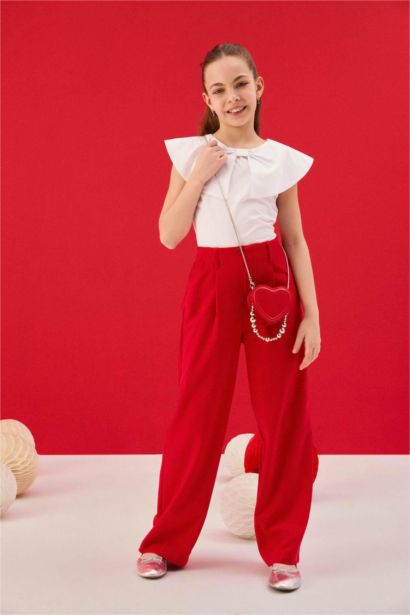 Wıde Leg Geniş Paça Pantolon Kız Çocuk