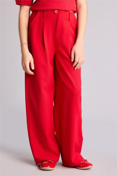 Wıde Leg Geniş Paça Pantolon Kız Çocuk