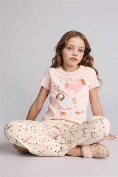 Regular Fit 2'Li Pijama Takım Kız Çocuk