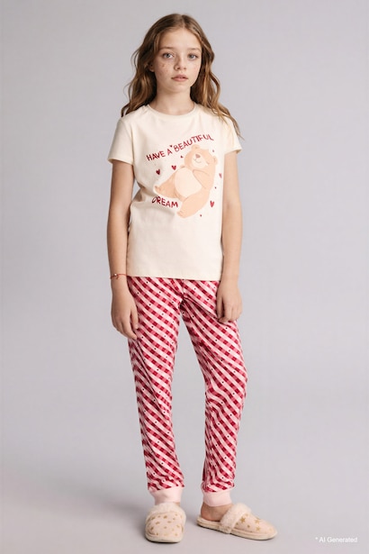 2 piece Regular Fit Knitted Pyjamas