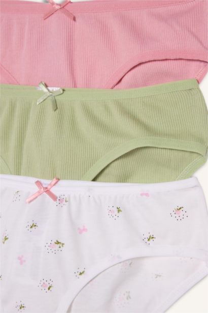 كلوت بناتي ممشط فلورال - 3 قطع