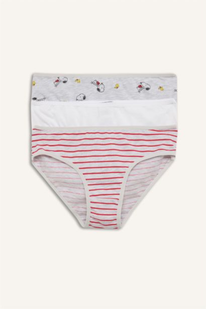 Snoopy Baskılı Penye 3'lü Slip Külot
