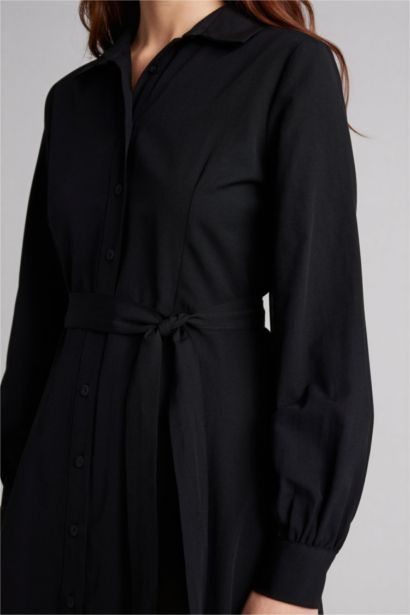 Shirt Collar Poplin Dress